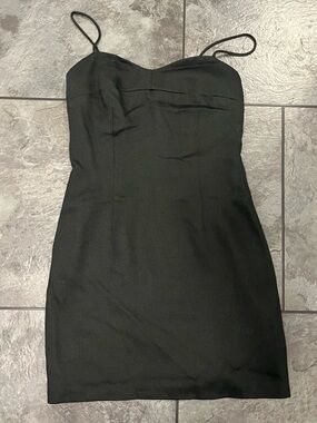 Hugo Buscati Black Spaghetti-Strap Mini Dress